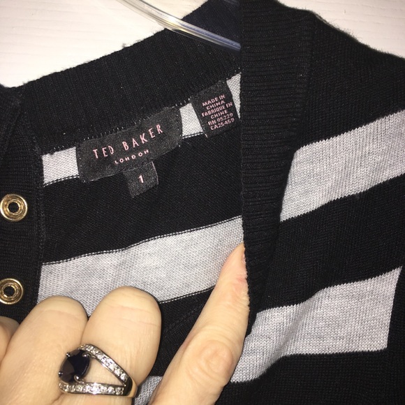 EUC Ted Baker Sweater Knit dress with bows Sz. 4 - Picture 4 of 7